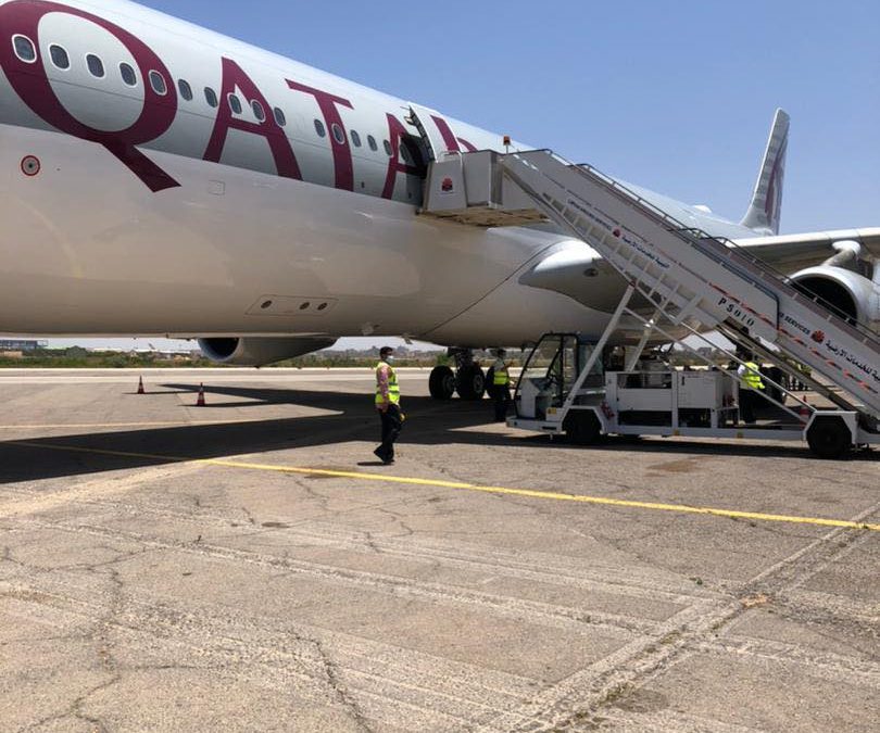 تم تقديم الخدمات الارضية للطائرة الرئاسية التابعة للخطوط القطرية
